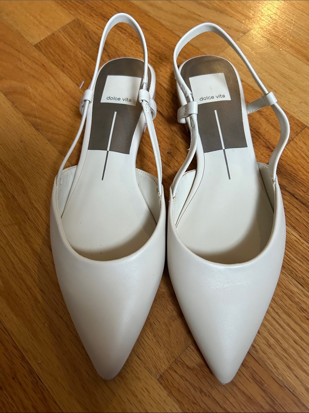 Dolce Vita Cream Pointed Slingback Flats 6.5